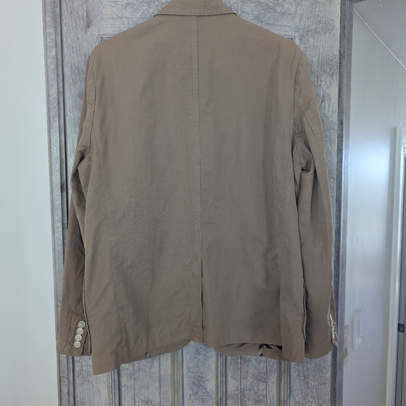 Alex Mill Mercer Blazer in Cotton Linen, Size L in Khaki - Picture 4 of 6